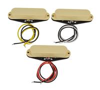 3 Pcs Single Coil Pickups Neck Middle Bridge Set for Fender Start SQ style Electric Guitar Parts Black with Cream Covers