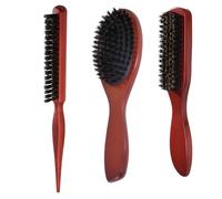 3 PCS Slick Back Hair Brushs, Detangle Hair Brush Men Smoothing Hairs Beard, Boar Bristle Brush for Men Easy to Carry Slick Back Brushs Suitable for Thick Curly Hairs Beards