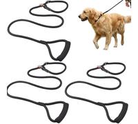 3 PCS Slip Collars for Dogs, Slip Lead for Dogs with Training Control, Professional Dog Training Sessions and Daily Walking Routines, Set of Three Black S Size Collars