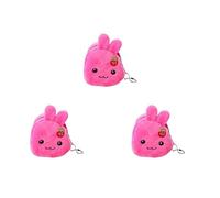 3 Pcs Small Coin Purse, Rabbit Cute Plush Panda Animal Small Coin Purse Zipper Money Wallet Kids Birthday Gift Wallets, Card Cases and Money Organizers（Pink）, Pink, Fashions