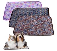 3 Pcs Small Fluffy Pet Blankets for Dogs and Cats, Cat Blankets for Indoor Cats Washable, 20x20cm Puppy Blanketss for Comfortable Rest on Sofa Bed Crate for Pet Friends