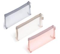3 Pcs Small Mesh Makeup Bag Mesh Makeup Brush Bag Clear Pencil Pouch with Zipper Small Meshs-Zipper Pouch Cosmetic Bags for Pencil Case Travel Office Purse Diaper Bags