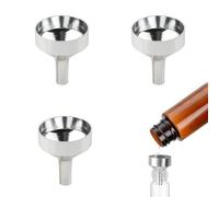 3 Pcs Small Metal Funnel,Silver Aluminum Mini Funnel,18mm Small Funnel for Mini Bottles,Multi-Use Mini Funnels for Filling Small Bottles,for Transfer Liquids,Cosmetics,Essential Oils,Perfume