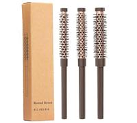 3 Pcs Small Round Hair Brush Set, Round Brush for Blow-Drying, Mini RoundBrushes - Perfect for Quick Styling, Volume, and Gentle Conditioning of Short to Medium-Length Hair
