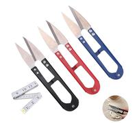 3 PCS Small Scissors, Sewing Scissors, Thread Snips, for Plants,DIY Supplies,Stitch Embroidery,Knitting,Crafts,Fabrics Cutting(Red/Blue/Black)