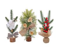 3 Pcs Small Tabletop Decoration Christmas Tree,25cm Christmas Plant Potted Decoration Christmas Home Decor Xmas Party Decoration