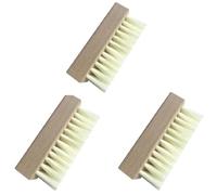 3 Pcs Sneaker Shoe Cleaner Brush Include Boar Cleaning and Plastic Bristles Clean with Microfiber Cloth Horsehair Brush for Shoe Shine Polish Buff (Beige)