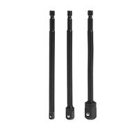 3 Pcs Socket Adapter Set Shank to 1/4 3/8 1/2 Inch Driver Drill Bits Step Drill Bits for Metal Temo