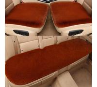 3 pcs Soft Fluffy Auto Seat Cover Faux Wool for Audi Q4 Sportback e-tron 2021- Auto Front & Back Seat Pad Car Seat Cover Protector Cushion Soft Warm for Winter Mat,Brown
