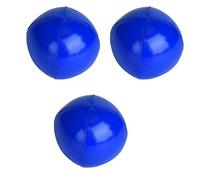 3 Pcs Soft PU Leather Juggling Ball Set Durable and Tear Resistant Juggling Balls for Learning and Practice Portable 6.3cm 3 Color Options (Blue)