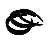 3 Pcs Soft Velvet Padded Headbands Solid Colour Puffy Hairbands Vintage Non Slip Head Bands Plain No Teeth Hair Bands Hoops Fashion Retro Headbands for Holiday Daily