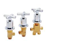 3 Pcs Solid Brass Shower Diverter Valve Set Hot & Cold Water Mixer Tub Faucet for Bathroom & Sauna Cross Handle Design for Enhanced ili and Sle