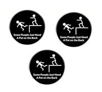 3 Pcs Some People Just Need a Pat on the Back Lapel Pin, Inspirational Motivational Caring Phrase Pins for Friends and Loved Ones