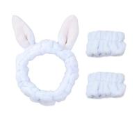 3 Pcs Spa Headbands and Wrist Washband Set Skincare Hair Band for Washing Face or Facial Makeup Soft Head Bands for Girls Terry Towel Cloth Fabric Shower Hair Accessory 23709
