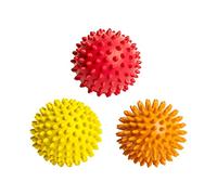 3 PCS Spiky Massage Balls Foot Massager Back Massage Muscles Tissue Relax Ball for Unisex Adult Exercise Yoga Sports 7.5CM (3 Inch) Color Random