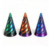 3 PCS Spiral Cone, 3D Printed Fidget Impossible Pyramid Passthrough Sculpture Mini Vortex Cones Sculpture Steampunk Whirling Wonder for Home Office Decoration and Gifts for Children and Adolescents
