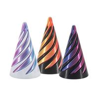3 Pcs Spiral Cone Fidget Toy,3d Printed Fidget Toy,Anxiety Stress Relief Toy,Triangle Desktop Mini Pass Through Passthrough Sculpture Twisty cones,for Home Office Desk Decor Souvenir Gift