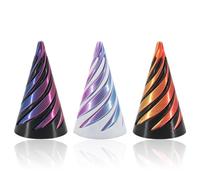 3 Pcs Spiral Cone Fidget Toy,3d Printed Fidget Toys,Impossible Pyramid,Triangle Desktop Mini Pass Through Passthrough Quackey Sculpture Twisty cones,for Children and Adolescents to Relieve Stress
