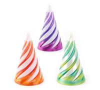 3 Pcs Spiral Cone Fidget Toy,3D Printed Impossible Pyramid Passthrough Sculpture,PLA Material Twisty Cones Sensory Mini Pass Through Toys for Kids and Adults Home Office Desk Decoration,Relieve Stress