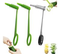 3 PCS Spiralizer for Vegetables, Potato Spiral Cutter Hand Potato Slicer, Spiral Cutters Vegetable Spiralizer Manual Screw Practical Kitchen Accessories for Potatoes Cucumbers Carrots Fruit