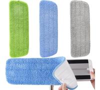 3 Pcs Spray Mop Heads Replacement Pads Washable, Reveal Mop Cleaning Pad, Fit for All Spray & Reveal Mops 42*14cm (Blue Green Grey)