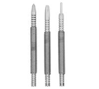 3 Pcs Spring Loaded Nail Set, Carbon Steel Hammerless Punch Tool Kit with 3500 PSI Impact for Wood Metal Glass, Includes Center Punch and Chisel for Precision Marking
