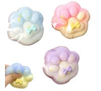 3 PCS Squishy Paw, Taba Squishy Paw, Taba Squishy, Taba Squishy Kit, Cat Paw Squishy For Stress Relief, Squishy Paw For Boys Girls Birthday Party Favors Gifts, Super Soft Squeeze Fidget Toys