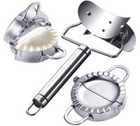 3 Pcs Stainless Steel Dumplings Maker Wrapper Mold Dough Ravioli Skin Press Cutter for Home Kitchen
