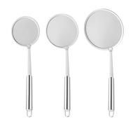 3 Pcs Stainless Steel Fat Skimmer Spoon Set, 100 Mesh Fine Mesh Skimmer with Long Handle, Frying Spoon Strainer for Soup Grease and Hot Pot, 3.9 in 4.7 in 5.5 in, 304 Food Safe Material