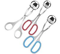 3 Pcs Stainless Steel Meat Ballers, AIFUDA Nonstick Meatball Scoop Ball Maker Ice Tongs for Cake Pop, Ice Cream Scoop, Fruit, Cookie Dough, Melon