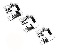 3 Pcs Stainless Steel Rolled Hem Presser Foot Set - 4/8 6/8 8/8 Inch Hemmer Feet for Brother Singer Janome - Sewing Machine Accessories for Home & Kitchen Sewing Projects (Silver; 3pcs)