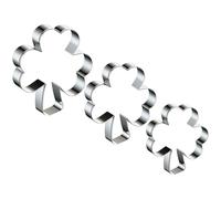 3 Pcs Stainless Steel Shamrock Biscuit Cutters, St Patricks Day Cookie Cutter, Saint Patricks Day Gifts for Women Baking on Irish Party, Stainless Steels Cookie Cutters for Kitchen Baking