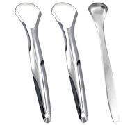 3 Pcs Stainless Steel Tongue Scrapers Tongue Scraper Tongue Cleaner Tool Metal Tongue Scrapers for Oral Hygiene