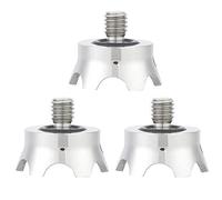 3 Pcs Stainless Steel Tripod Spike Adapter for Camera Tripods & Monopods with 3/8 Inch Interface Non-Slip Feet Mount Compatible with Gitzo