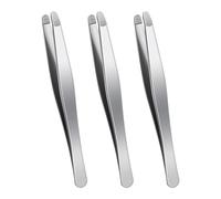 3 Pcs Stainless Steel Tweezers Eyelash Extension Tweezer Ingrown Hair Removal Tweezer Professional Eyebrow Tweezers Metal Nose for Men Women