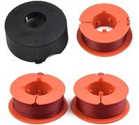 3 pcs Strimmer Spool Line + 1 Cover For BOSCH ART 23 26 30 Combitrim Easytrim Pro-Tap Spool Line F016800175