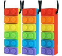 3 PCS Stylish and Sophisticated Chew Toys for Autistic Children, Chew Necklace,Sensory Chew Necklace, Uniquely Designed Chew Necklace, Suitable for Relieving Stress and Improving Concentration