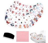 3 Pcs Suction Solver Stickers for Stokke Tripp Trapp Tray, Christmas Theme Peanut Shape Tray Suction Sticker Adhesive Placemat for High Chair Bowls Plates & Toys Fixation