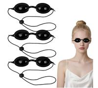 3 PCS Sunbed Goggles,IPL LED Light Protective Goggles,Adjustable Safety Tanning Goggles,Sun Bed Eye Protection,Safety Tanning Goggle,for Sunbathing,LED Li-ght Therapy,Beauty Clinics,Home beauty