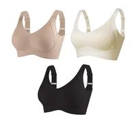 3 PCS Super Firming Bra, Women's Wire-Free Push-Up Bra, Breathable Anti-Sagging Breasts Bras, 3D Lift Design+Wide Side Wings