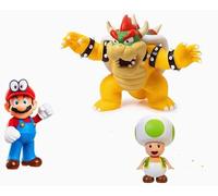 3 PCS Super Mario Action Figures-Mario Diorama-Odyssey Toad Collectible Toy- Mario Perfect for Kids & Collectors Alike