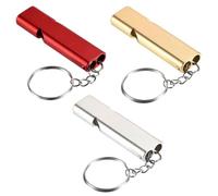 3 Pcs Survival Whistles, Emergency Whistles, Aluminum Whistles with Double High Decibel Tubes for School Gym, Outdoor Camping, Hiking, Hunting, Climbing