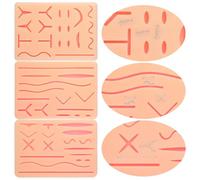 3 Pcs Suture Pad 3 Layer Suture Practice Pad with Wounds Practice Kit, Hard to Rip, Tear or Break for Medical and Vet Students Veterinarian Nurses Training and Practice(Classic Style)