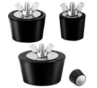 3 Pcs Swimming Pool Winterizing Plugs Skimmer Plug for Above Ground Pool, Rubber Pool Plugs with Stainless Steel Screw Bolts, Pool Return Line Pool Plugs for Inground Pool (1 Inch, 1.5 Inch, 2 Inch)