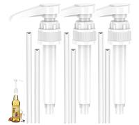 3 PCS Syrup Pump, Coffee Syrup Pump, Syrup Pumps, Syrup Portion Pump Dispensers Bar Bottles Pumps for Bottle Containers for Home Drink House Bar Coffee（White）