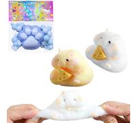 3 Pcs Taba Cute Hamster Squishy, Compact and Easy to Carry Tabba Squishy, FuFu Squishy for Stress Relief - Children and Adults Birthday Gifts (Hamster & Cat Claw)