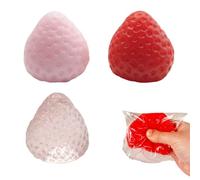 3 Pcs Taba Squishy Toys, Large Strawberry Stress Relief Toy, Cute Pinching Strawberry Simulation, Ultra Soft Decompression Squeeze Toys, Fufu Fidget Toys for Kids Adults Anxiety Relief Sensory