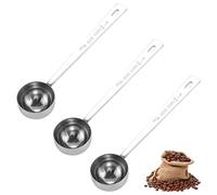 3 Pcs Tablespoon Measuring Spoon,Coffee Scoop,Ground Scoops,Powder Protein Tablespoons,15 ml Stainless Steel,Long Handled Handle,Large and Wide Tops,Easy-Washing,for Loose Tea,Milk Brewin,Fruit,Others