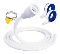 3 Pcs Tap Hose Adapter, Kitchen tap Hose Connector with Sink h ose, 3-Piece White Hose T ap Kit with 2-Metre Length, tap Adapter for Connections, Easy Installation for Kitchen Sink
