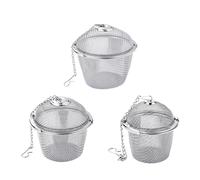 3 Pcs Tea Strainers for Loose Tea, Reusable Coffee Tea Infusing Mesh Brewing Basket for Loose Leaf Tea and Mulling Spices Stainless Steel Tea Infuser Tea Filter